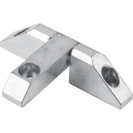 KIPP Square Hinge Long Version W. Countersink D=M06, Zinc Electro Zinc-Plated, B=85, A=51, A1=12, A2=36 K1144.00630061